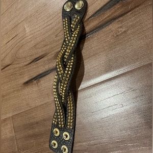 Brown leather bracelet